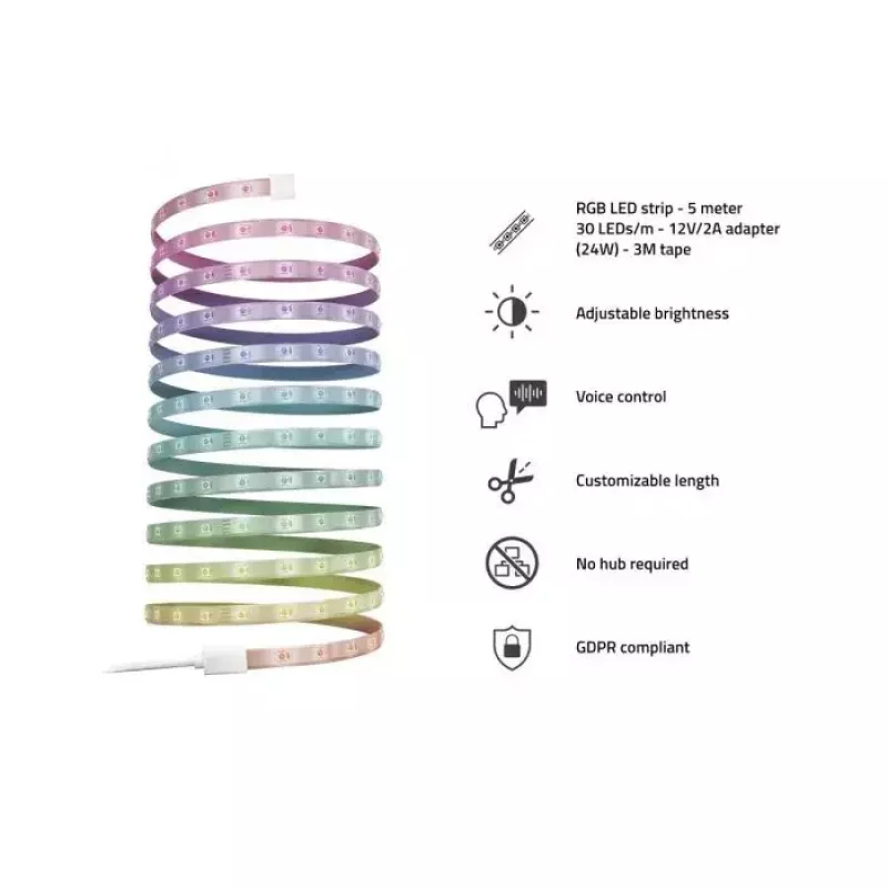 Älykäs LED-nauhavalo Hombli LED Strip RGB 5 m
