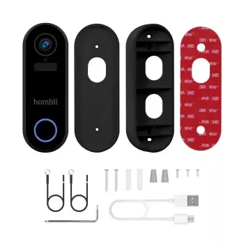 Älykäs ovikello Hombli Pack musta valkoinen IP65 langaton 1080p