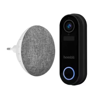 Älykäs ovikello Hombli Pack musta valkoinen IP65 langaton 1080p