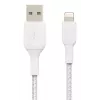 BELKIN Lightning - USB-A -kaapeli punottu 2 m valkoinen