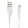 BELKIN Lightning - USB-A -kaapeli punottu 2 m valkoinen