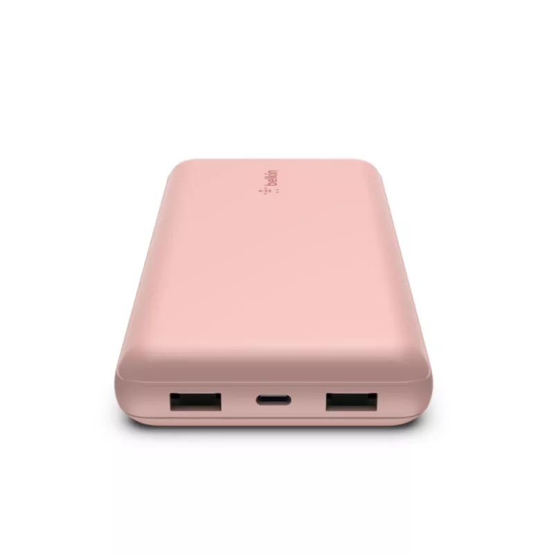 BELKIN varavirtalähde 20k USB-A ja USB-C 15 W pinkki