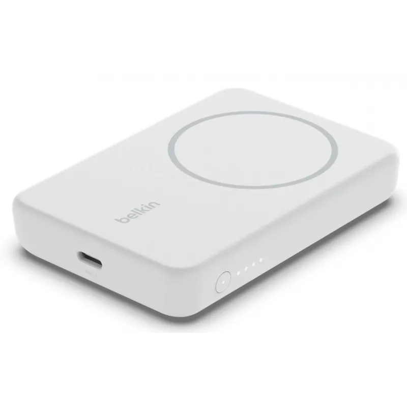 BELKIN magneettinen langaton varavirtalähde 5 000 mAh valkoinen