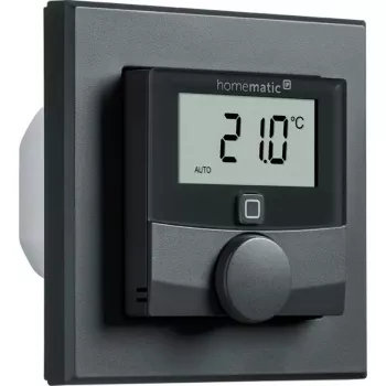 Seinätermostaatti HomeMatic HmIP-BWTH-A antrasiitti 230V — huonelämpötilan säädin, verkkovirralla