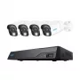 Reolink NVS8-8MB4 (PS4KB01-8) PoE-valvontajärjestelmä, 8-kanavainen NVR 2 Tt:n HDD-levyllä + 4 kameraa, 8 MP 4K (3840x2160)