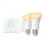 Philips Hue White Ambiance aloituspaketti: 2 E27 älylamppua (1100) + himmennin