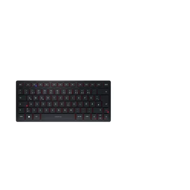 CHERRY KW 9200 MINI näppäimistö yleiskäyttöön USB + RF langaton + Bluetooth QWERTZ saksa musta
