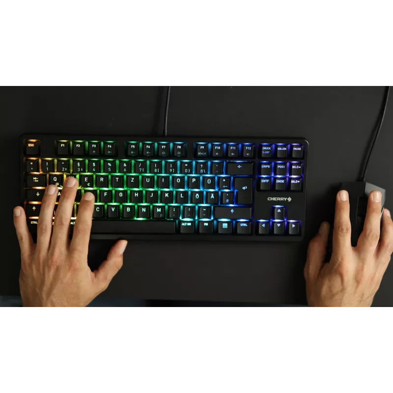 CHERRY G80-3000N RGB TKL näppäimistö yleiskäyttöön USB QWERTZ saksa musta