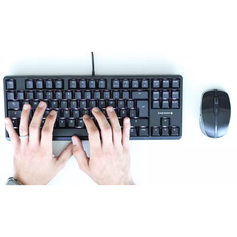 CHERRY G80-3000N RGB TKL näppäimistö yleiskäyttöön USB QWERTZ saksa musta