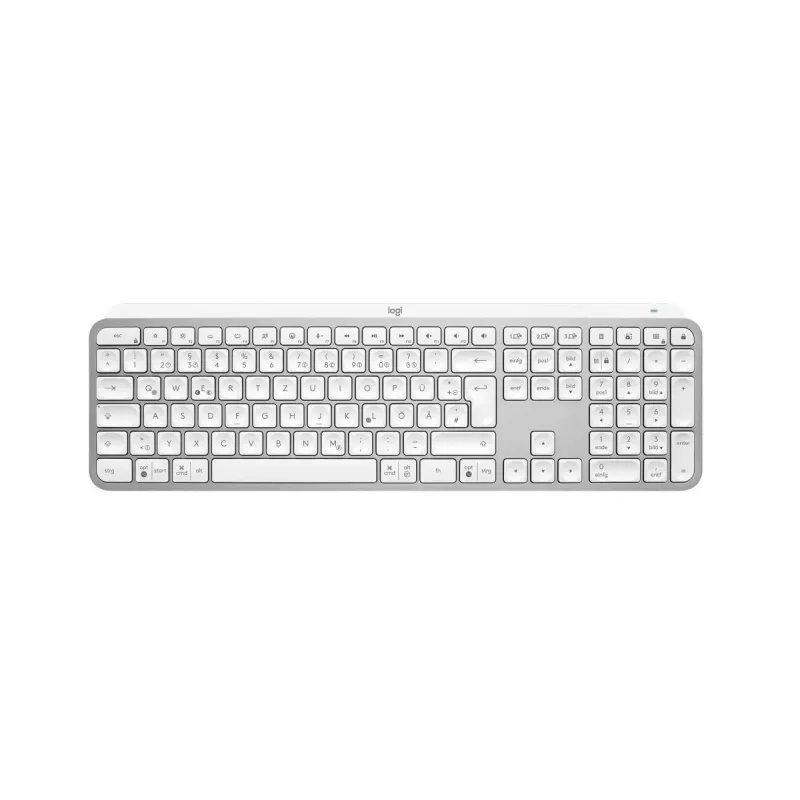 Logitech MX Keys S yleiskäyttöön RF langaton + Bluetooth QWERTZ saksa alumiini valkoinen