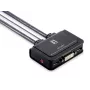 LevelOne 2-porttinen USB DVI-D Single Link -kaapeli KVM-kytkin, äänituki