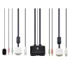 LevelOne 2-porttinen USB DVI-D Single Link -kaapeli KVM-kytkin, äänituki