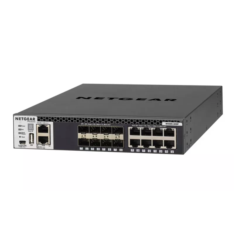 NETGEAR M4300-8X8F hallittava L3 10G Ethernet (100/1000/10000) 1U musta