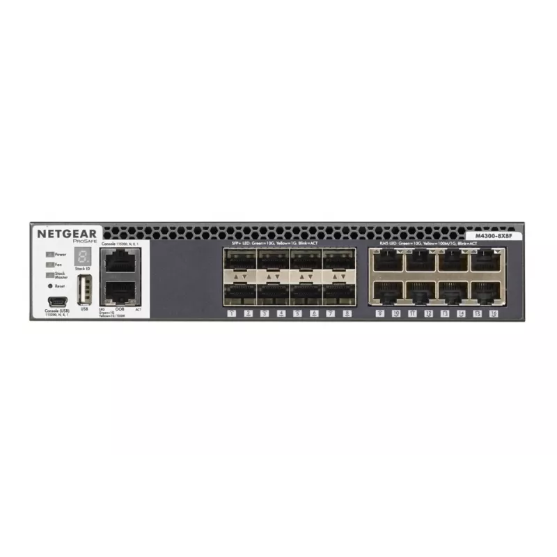 NETGEAR M4300-8X8F hallittava L3 10G Ethernet (100/1000/10000) 1U musta