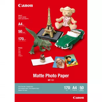 Canon MP-101 mattapintainen valokuvapaperi A4 - 50 arkkia, 170 g/m², A4 (210 x 297 mm), 50 arkkia