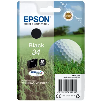 Epson golfpallo yksittäispakkaus musta 34 DURABrite Ultra muste