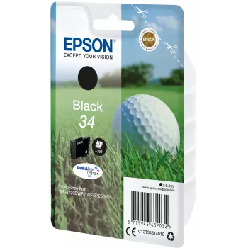 Epson golfpallo yksittäispakkaus musta 34 DURABrite Ultra muste