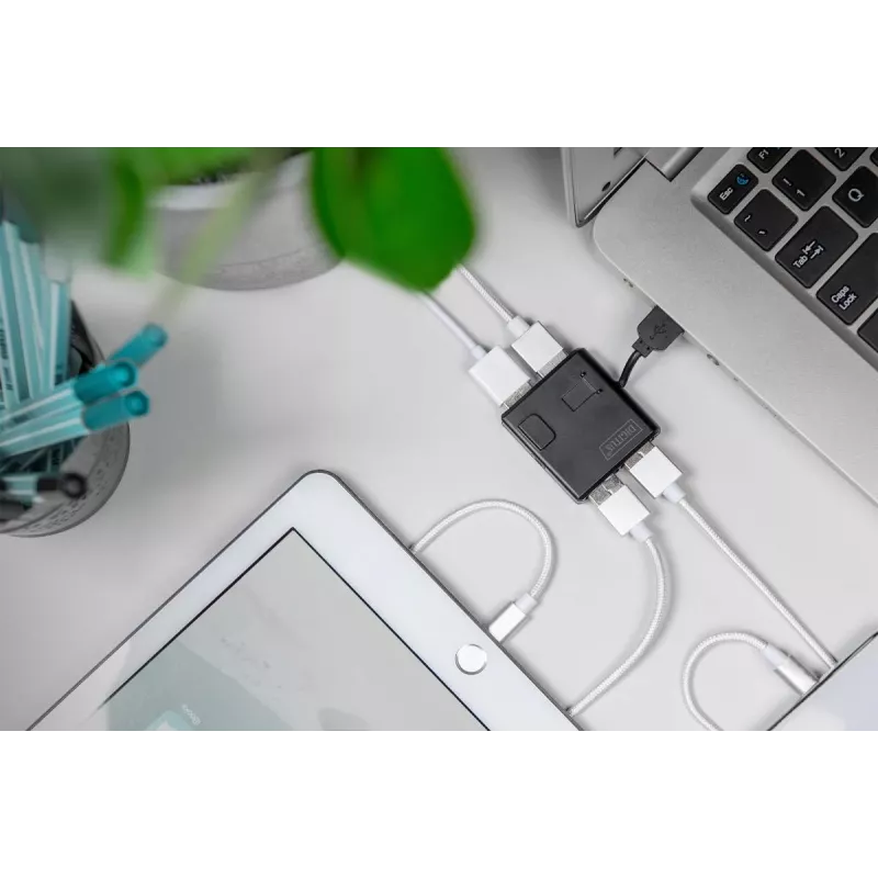 DIGITUS USB 2.0 High-speed -keskitin 4 porttia (da-70217)