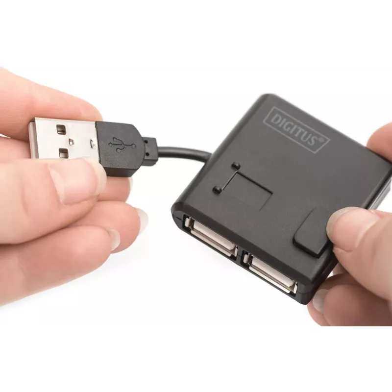 DIGITUS USB 2.0 High-speed -keskitin 4 porttia (da-70217)