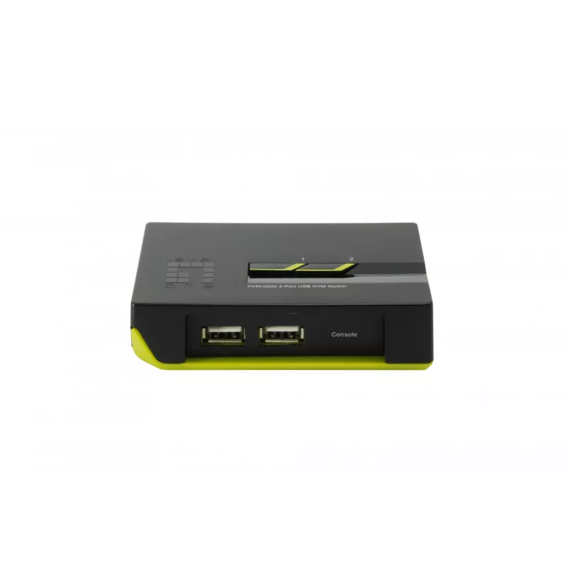 LevelOne 2-porttinen USB VGA KVM-kytkin, 2048 x 1536 pikseliä, musta, vihreä