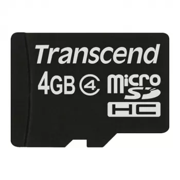 MicroSDHC-kortti Transcend 4 GB liitäntä MicroSDHC malli TS4GUSDC4