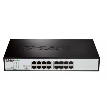 D-Link DGS-1016D/E verkkokytkin hallitsematon musta, metalli