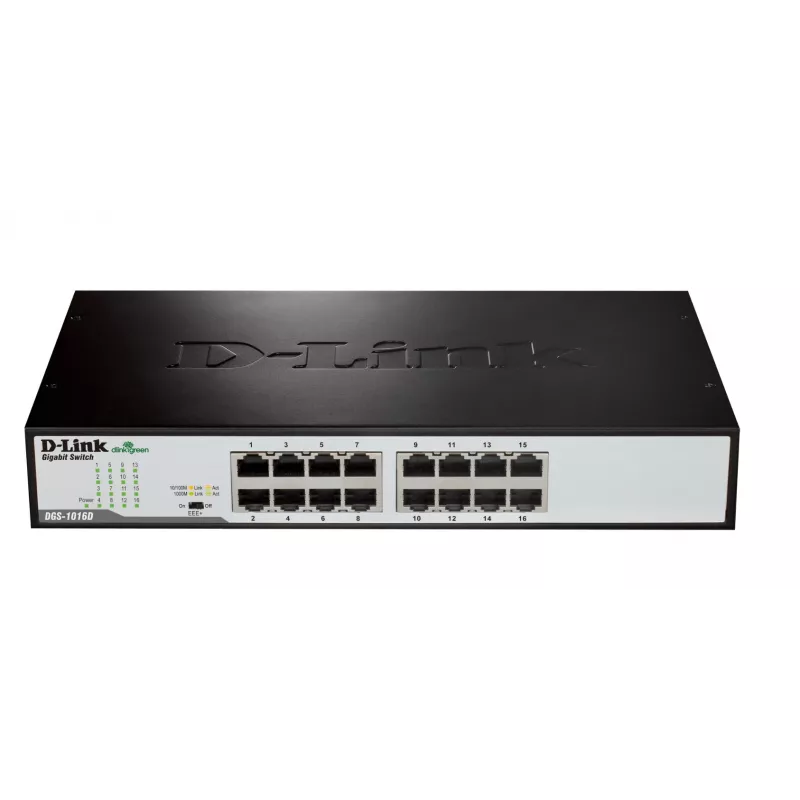 D-Link DGS-1016D/E verkkokytkin hallitsematon musta, metalli