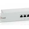 Equip 16-porttinen Cat.6 suojattu patch-paneeli, vaaleanharmaa, RJ-45, kulta, Cat6, rack-asennus, 1U, harmaa