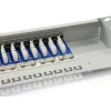 Equip 16-porttinen Cat.6 suojattu patch-paneeli, vaaleanharmaa, RJ-45, kulta, Cat6, rack-asennus, 1U, harmaa