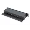 DIGITUS Patchpanel CAT6 8-Port suojattu musta 10in