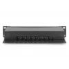DIGITUS Patchpanel CAT6 8-Port suojattu musta 10in