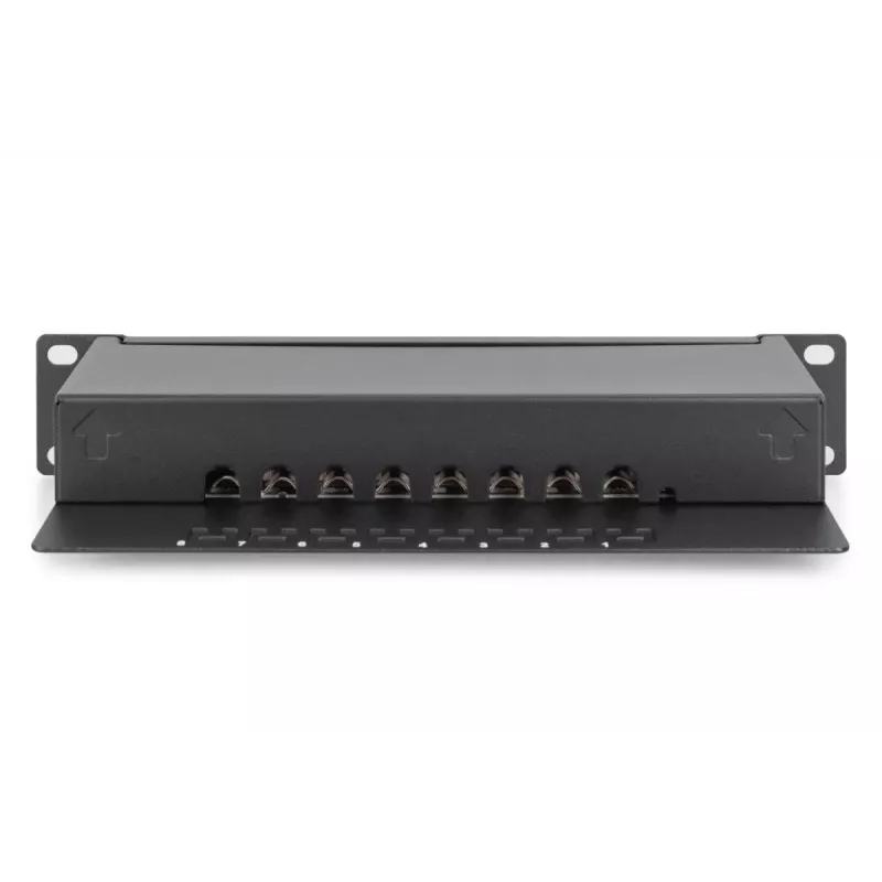 DIGITUS Patchpanel CAT6 8-Port suojattu musta 10in