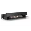 DIGITUS Patchpanel CAT6 8-Port suojattu musta 10in