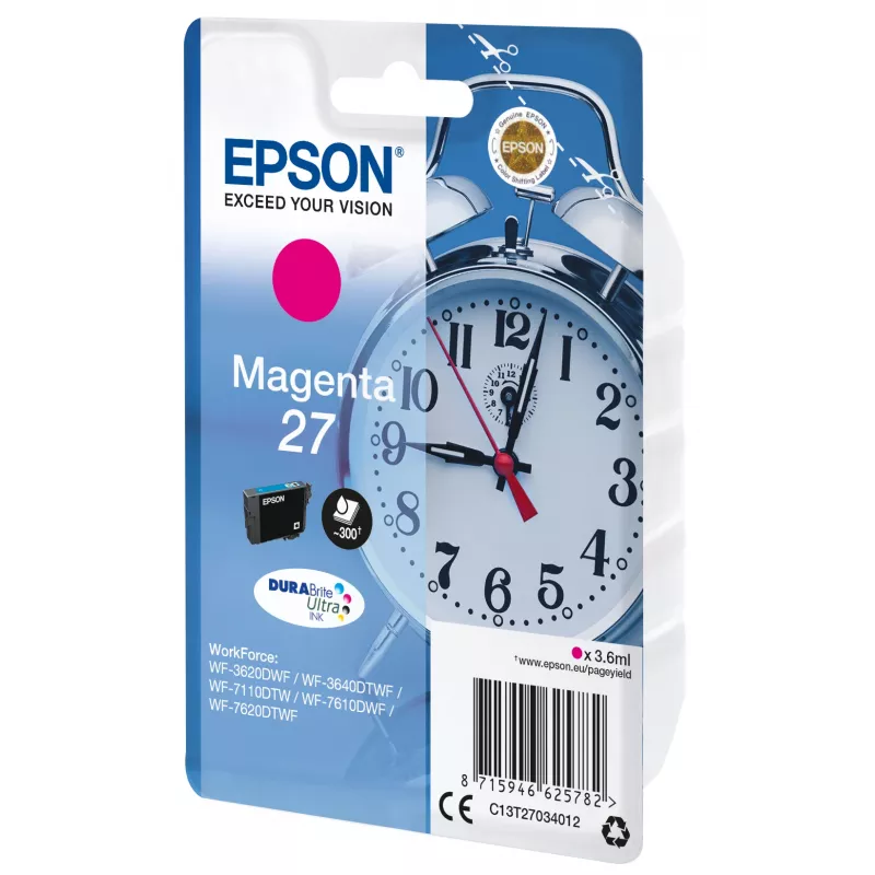 Epson herätyskello Einzelpackung magenta 27 DURABrite Ultra muste
