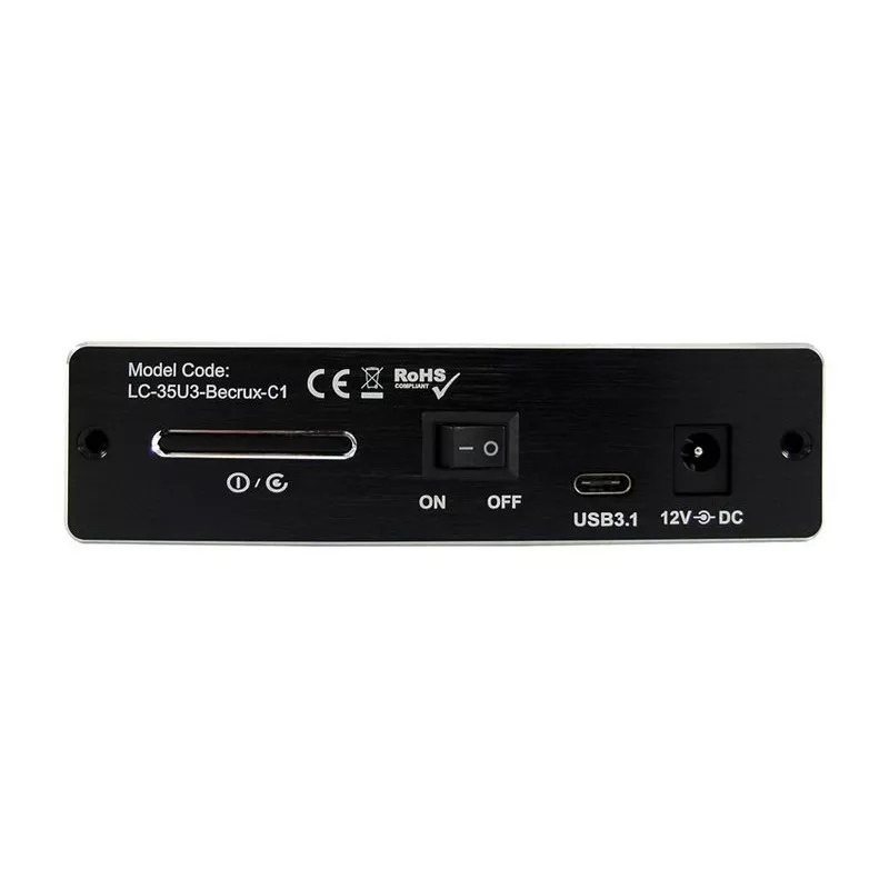 LC-Power LC-35U3-Becrux ulkoinen 3,5 tuuman SATA-kiintolevykotelo, USB 3.0, alumiini, musta