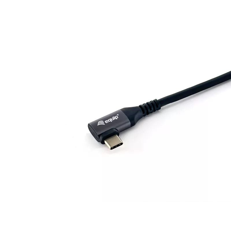 Equip USB 2.0 C–C 90° kulmakaapeli, M/M, 2,0 m, 100 W Emark-piirisarjalla