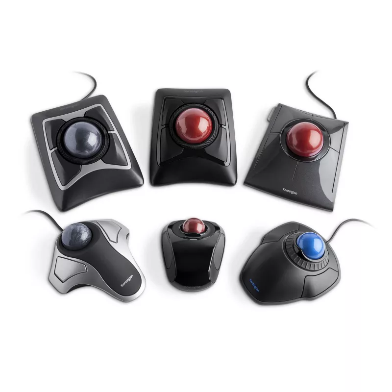 Kensington Orbit optinen trackball, molempikätinen, optinen, USB Type-A, hopea