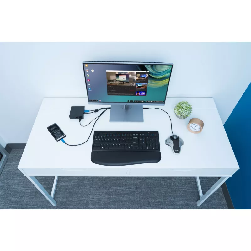 Kensington Orbit optinen trackball, molempikätinen, optinen, USB Type-A, hopea