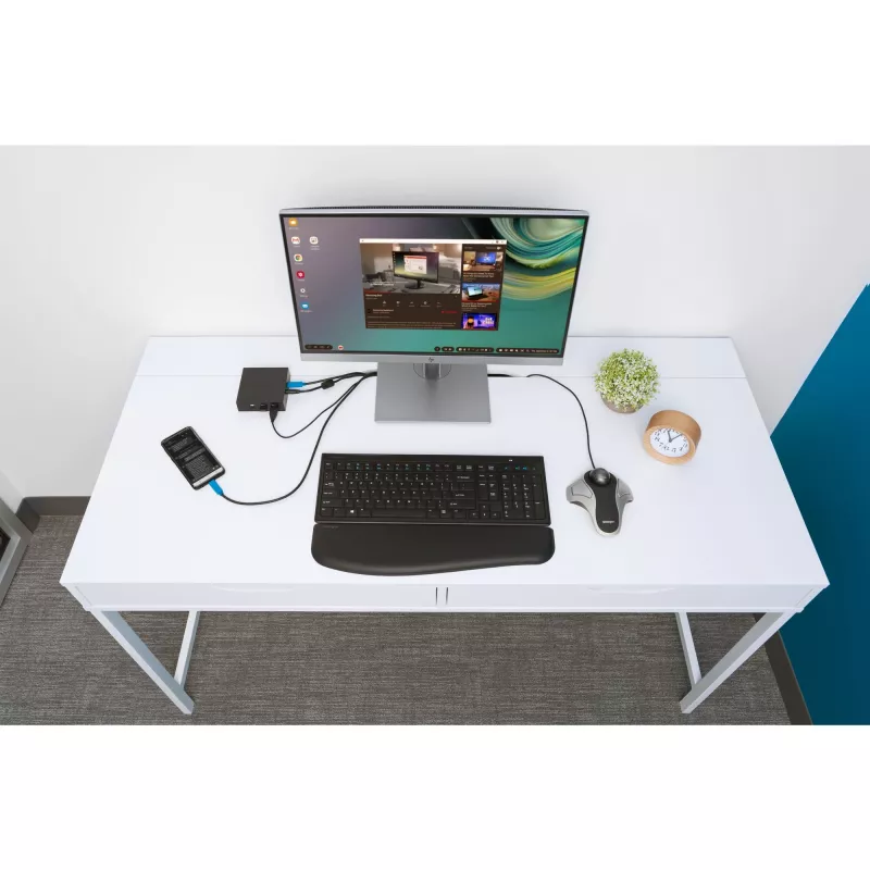 Kensington Orbit optinen trackball, molempikätinen, optinen, USB Type-A, hopea