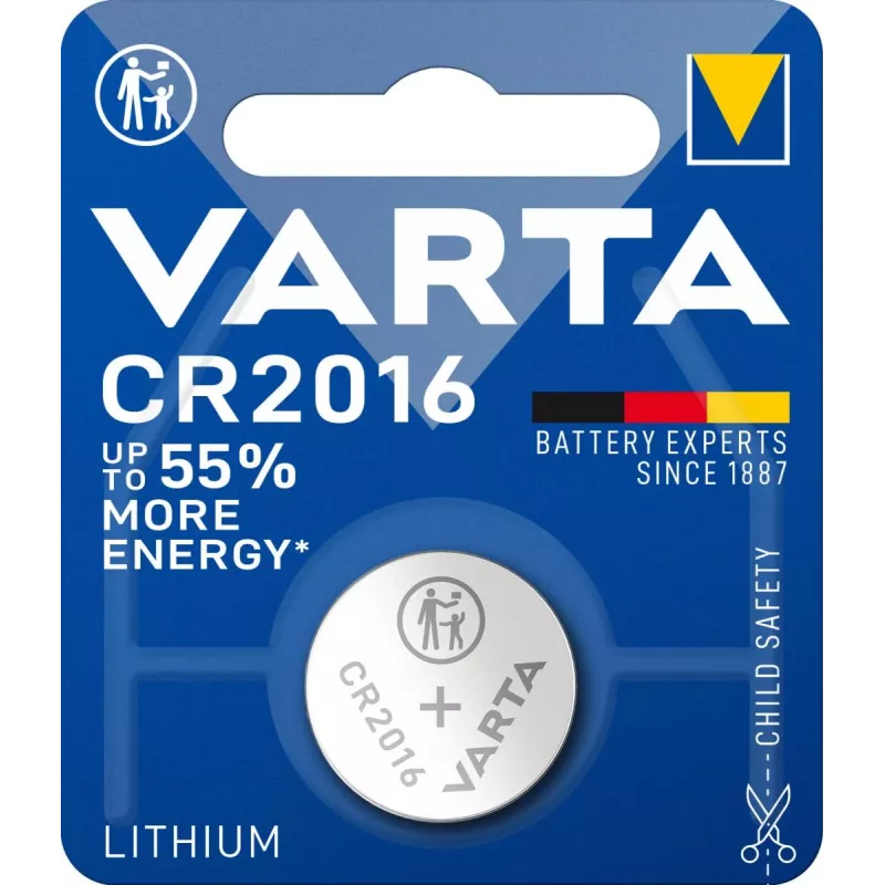 Kertakäyttöparisto Varta CR2016 V 1-BL (6016)