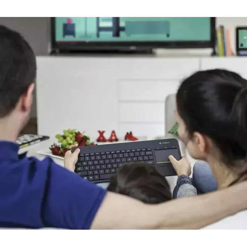 LOGITECH Wireless Touch Keyboard K400 Plus - musta - Qwerty hollanti