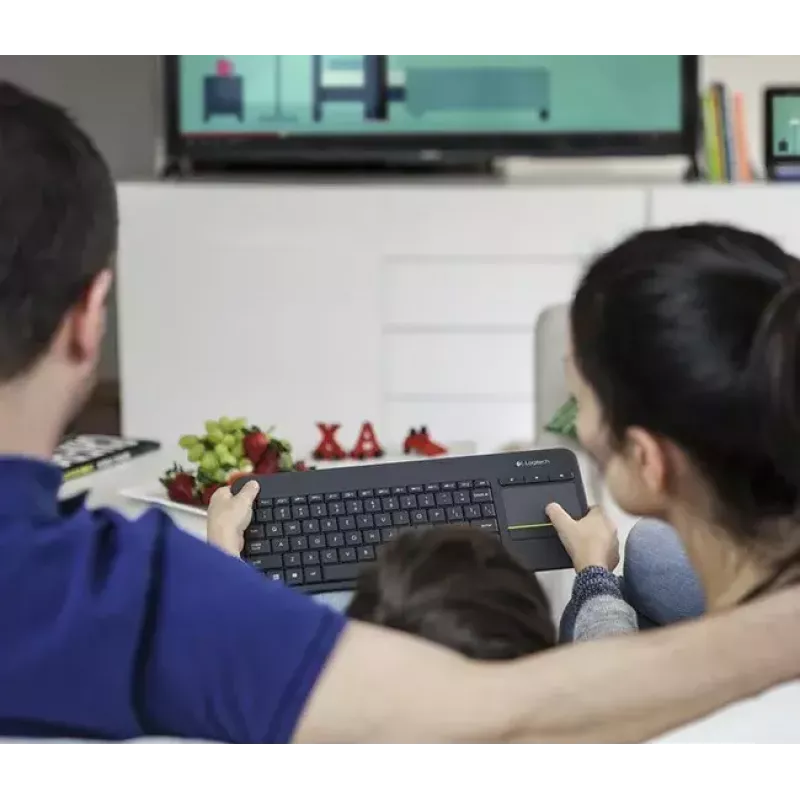 LOGITECH Wireless Touch Keyboard K400 Plus - musta - Qwerty hollanti