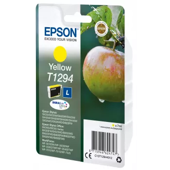 Epson Apple yksittäispakkaus keltainen T1294 DURABrite Ultra muste, keltainen, pigmenttimuste, 7 ml, 1 kpl, 616 sivua