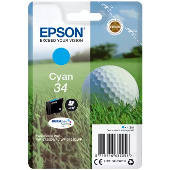 Epson Golf Ball yksittäispakkaus syaani 34 DURABrite Ultra muste