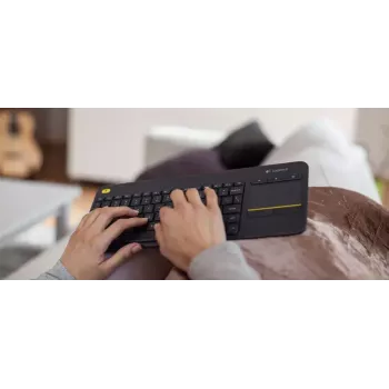 LOGITECH Wireless Touch Keyboard K400 Plus - musta - QWERTZ saksa