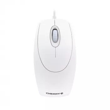CHERRY WHEELMaus OPTICAL -kaapelihiiri, vaaleanharmaa, PS2/USB, molempikätinen, optinen, USB Type-A, 1000 DPI, valkoinen