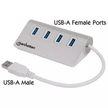 USB-keskitin Manhattan USB-A 4-porttinen keskitin
