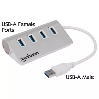 USB-keskitin Manhattan USB-A 4-porttinen keskitin