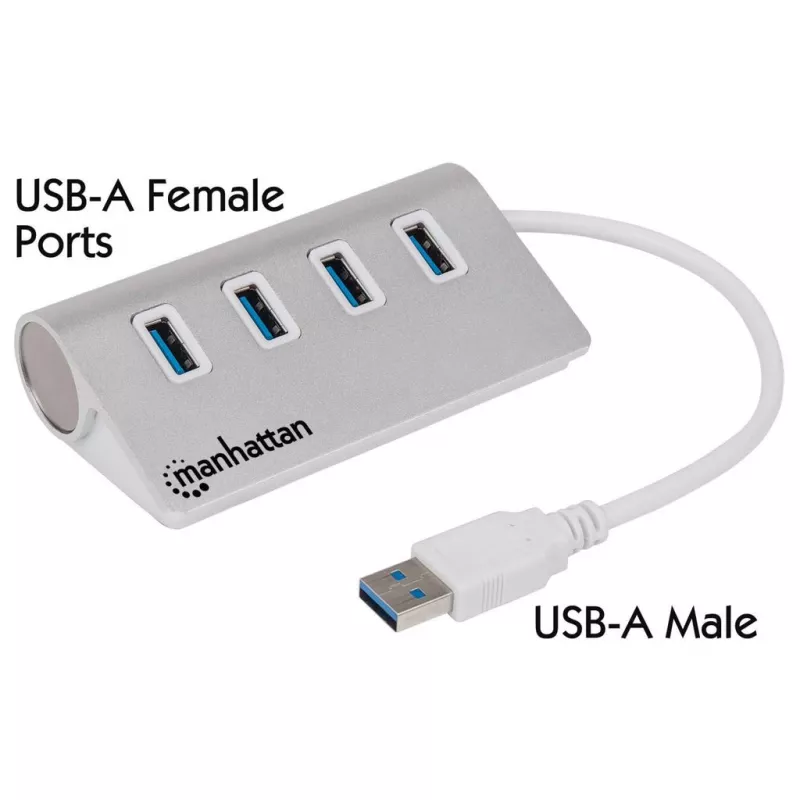 USB-keskitin Manhattan USB-A 4-porttinen keskitin