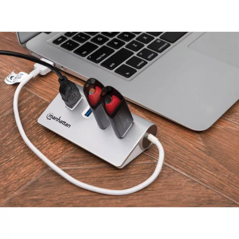 USB-keskitin Manhattan USB-A 4-porttinen keskitin